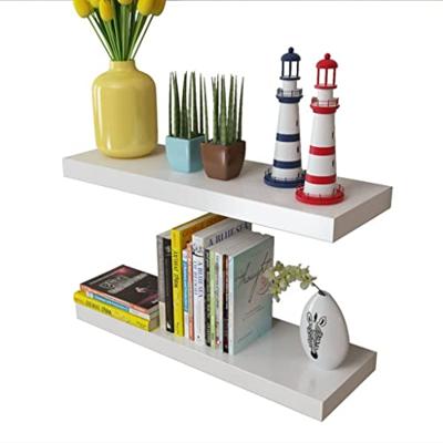 VidaXL Wandplanken mdf zwevend voor boeken/dvd wit 2 st