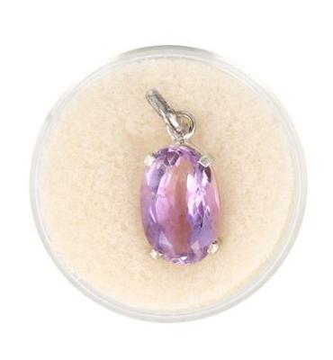Ruben Robijn Amethist hanger facet in zilver (1 st)