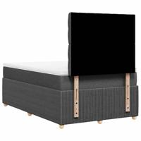 Boxspring met matras stof donkergrijs 120x190 cm - thumbnail