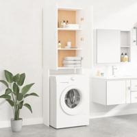 VidaXL Wasmachinekast 64x25,5x190 cm wit - thumbnail