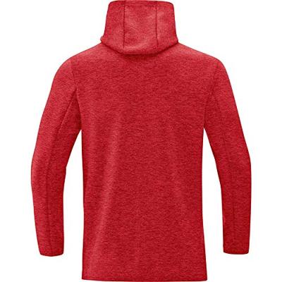 JAKO 6829 Jas Met Kap Premium Basics - Rood Gemeleerd - M