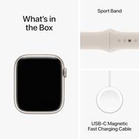Apple Watch Series 9 (GPS 45 mm) Smartwatch - Kast van sterrenlicht aluminium - Sterrenlicht sportbandje M/L. Conditie bijhouden, Saturatie-app en Ecg-app, Always-on Retina-display, waterbestendig - thumbnail