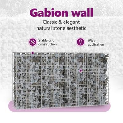 VidaXL Schanskorfmuur met deksels 200x20x85 cm gegalvaniseerd staal