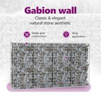 VidaXL Schanskorfmuur met deksels 200x20x85 cm gegalvaniseerd staal - thumbnail