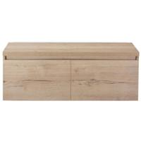 Frozen Badmeubelset 120 cm - Greeplijst in Kleur - Inclusief Wastafelbovenblad Natuur Eiken - thumbnail