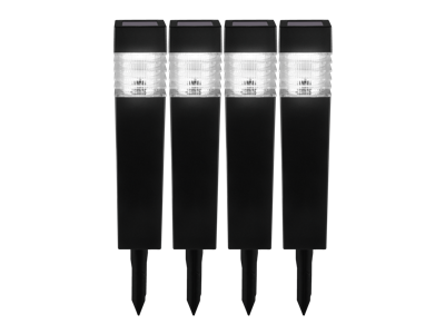 LIVARNO home 4 solar LED-tuinlampen (Rechthoekig)