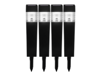 LIVARNO home 4 solar LED-tuinlampen (Rechthoekig) - thumbnail