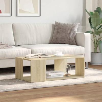 Salontafel 89,5x48x30 cm bewerkt hout sonoma eikenkleurig