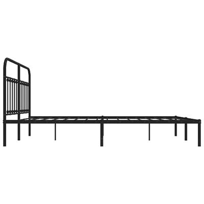 Bedframe met hoofdbord metaal zwart 183x213 cm Bedframe met hoofdbord metaal zwart 183x213 cm
