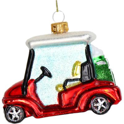 Ornament kerstbal Golfkar Glas Rood 9.7 cm HD Collection - Hd collection
