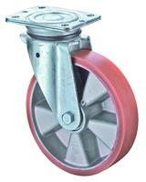 BS Rollen Zwenkwiel | wiel-d. 200 mm draagvermogen 600 kg | met schroefplaat | gietwerk polyurethaan-wielband | 1 stuk - N100.B90.203 N100.B90.203 - thumbnail