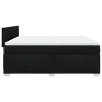 Boxspring met matras stof zwart 180x200 cm - thumbnail