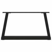 Eettafelpoten 2 st V-vormig 70x(30-31,3) cm staal zwart - thumbnail