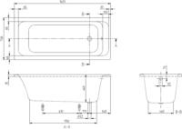 Villeroy & Boch Omnia architectura bad - 160x70cm - wit uba167ara2v-01 - thumbnail