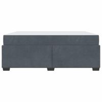 Bedframe met matras met matras Donkergrijs 180 x 200 cm Fluweel - thumbnail
