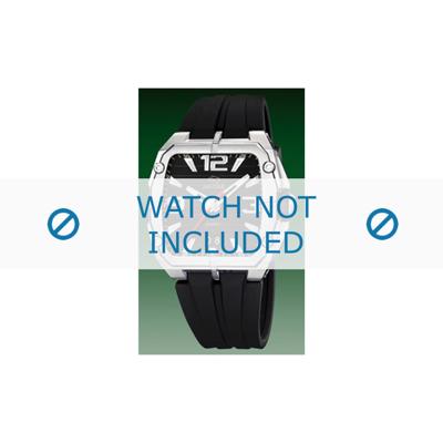 Horlogeband Jaguar J637 / J642 Rubber Zwart 20mm