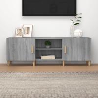 Tv-meubel 150x30x50 cm bewerkt hout grijs sonoma eikenkleurig - thumbnail