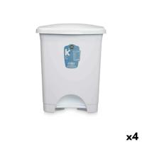 Pedaalemmer Wit Plastic 30 L (4 Stuks) - thumbnail