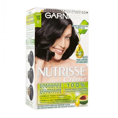 Garnier Nutrisse Crème Permanente Haarverf 1 Zwart Garnier Nutrisse Crème Permanente Haarverf 1 Zwart