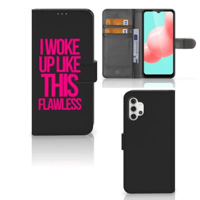 Samsung Galaxy A32 5G Hoesje met naam Woke Up - Origineel Cadeau Zelf Maken