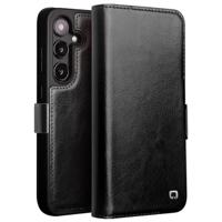 Qialino - Samsung Galaxy S24 - Leren bookcase hoes - Zwart - thumbnail