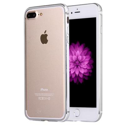 Voor iPhone 8 plus & 7 PLUS bumper frame van aluminiumlegering (zilver)
