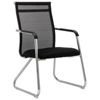 vidaXL Kantoorstoel mesh stof zwart - thumbnail