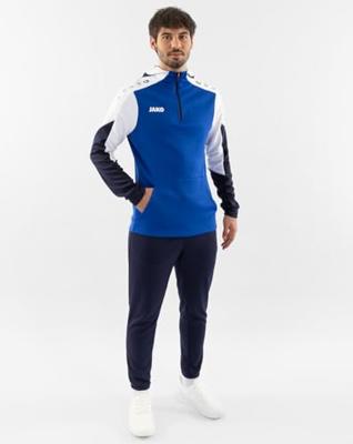 JAKO 6770 Sweater Met Kap Dynamic - Royal/Wit/Marine - L