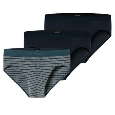 Schiesser 95/5 rio slips 3-pack blauw