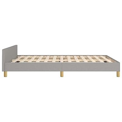 Bedframe zonder matras stof lichtgrijs 140x200 cm
