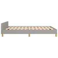 Bedframe zonder matras stof lichtgrijs 140x200 cm - thumbnail