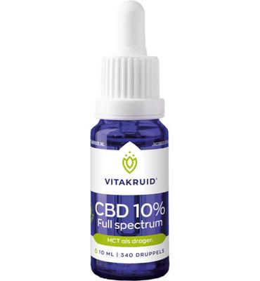 Vitakruid CBD Olie 10% full spectrum met MCT als drager Vitakruid CBD Olie 10% full spectrum met MCT als drager
