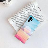 TPU glad Gemarmerde IMD mobiele telefoon geval met opvouwbare beugel voor Galaxy Note 10 + (Rainbow A16) - thumbnail