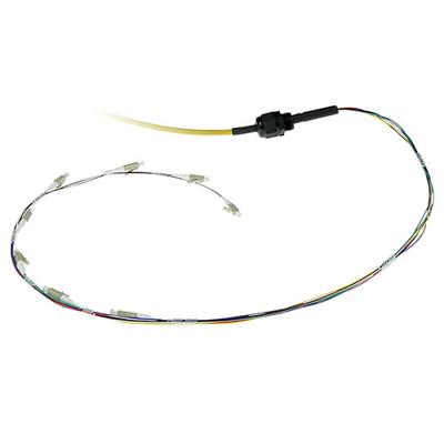 ACT RL4130 Prefab Glasvezel Kabel Singlemode OS2 8-voudig LC Connectoren - 300 meter