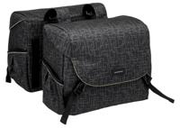 New Mondi joy dubbele fietstas - waterafstotend polyester - zwart - 38l - thumbnail