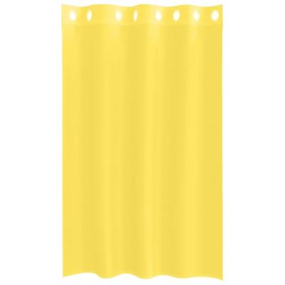 Gordijnen voile met doorvoertules 2 st geel Gordijnen voile met doorvoertules 2 st geel