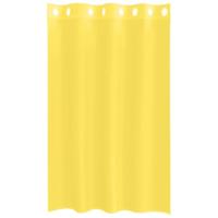 Gordijnen voile met doorvoertules 2 st geel - thumbnail