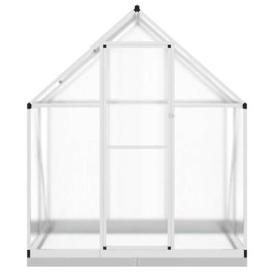 Tuinkas met basisframe 169x114x202 cm aluminium zilverkleurig - thumbnail