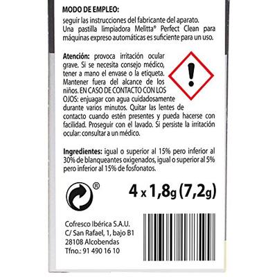Melitta Perfect Clean voor Koffie/Espressomachines (4 stuks) - thumbnail