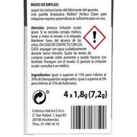 Melitta Perfect Clean Espresso Tabs 4 x 1,8 gr. Reinigingstablet Wit - thumbnail