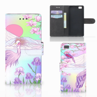 Huawei Ascend P8 Lite | Telefoonhoesje | Met pasjeshouder | Bird - thumbnail