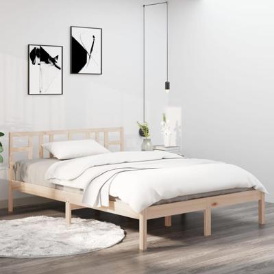Bedframe massief hout 200x200 cm