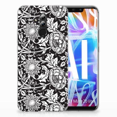 Huawei Mate 20 Lite | TPU Case | Black Flowers