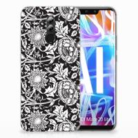 Huawei Mate 20 Lite | TPU Case | Black Flowers - thumbnail