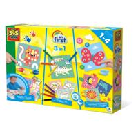 SES CREATIVE - Mijn eerste - 3 in 1 Vingerverven, kleuren en stickervormen - thumbnail