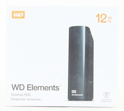 Externe Harde Schijf Western Digital Elements Desktop 12 TB Zwart - thumbnail
