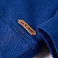 Kindertrui met capuchon spelcomputerprint 128 donkerblauw - thumbnail