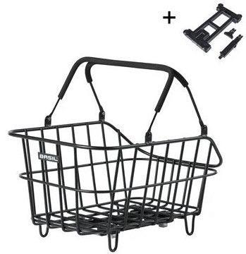 Basil Fietsmand cento alu met mik bevestiging 14 liter 39 x 24 x 15 - zwart