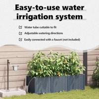 Tuin Bloempot 3 pcs Licht Grijs Staal - thumbnail