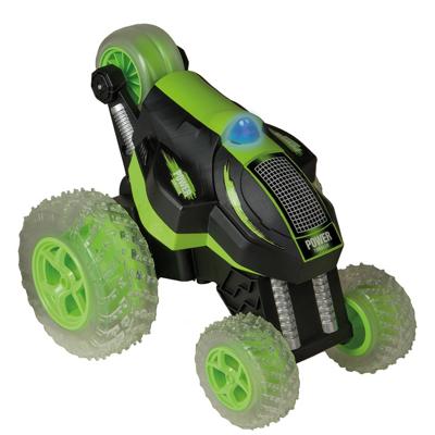 Happy People RC stuntauto met verlichting 17 cm zwart/groen Happy People RC stuntauto met verlichting 17 cm zwart/groen